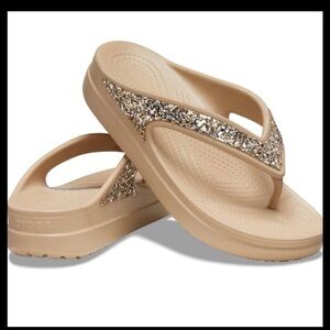 Crocs Sloane Embellished Wedge Flip Flops | Sandals for Women size 9 New